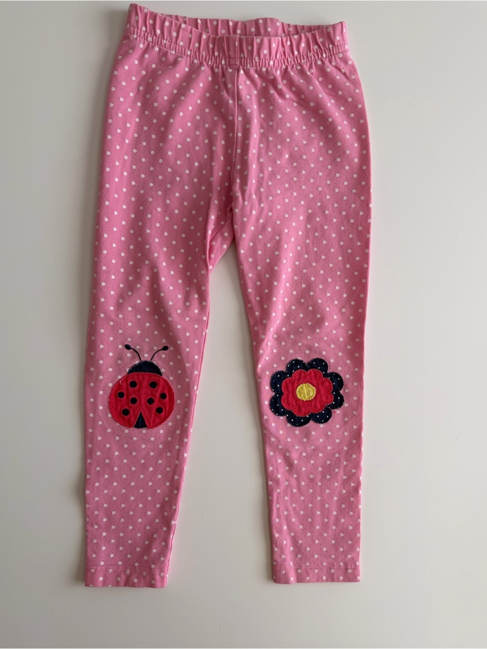 Girls 3T Gymboree & Carter's Leggings Bundle-Flowers, Polka Dots, Ladybug, Bows - Picture 4 of 9